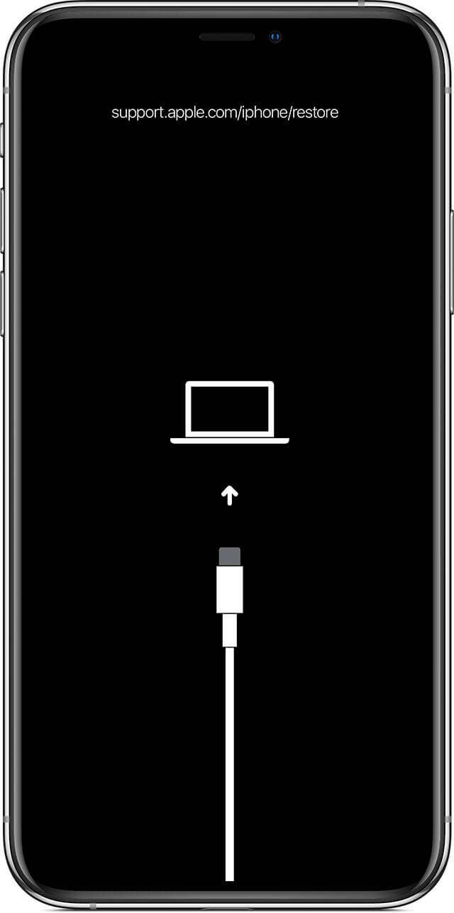 iPhone travado na tela de restauração