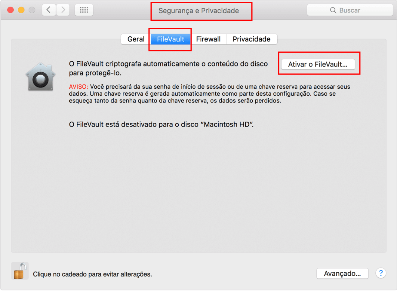 como recuperar a senha do Macbook com filevault
