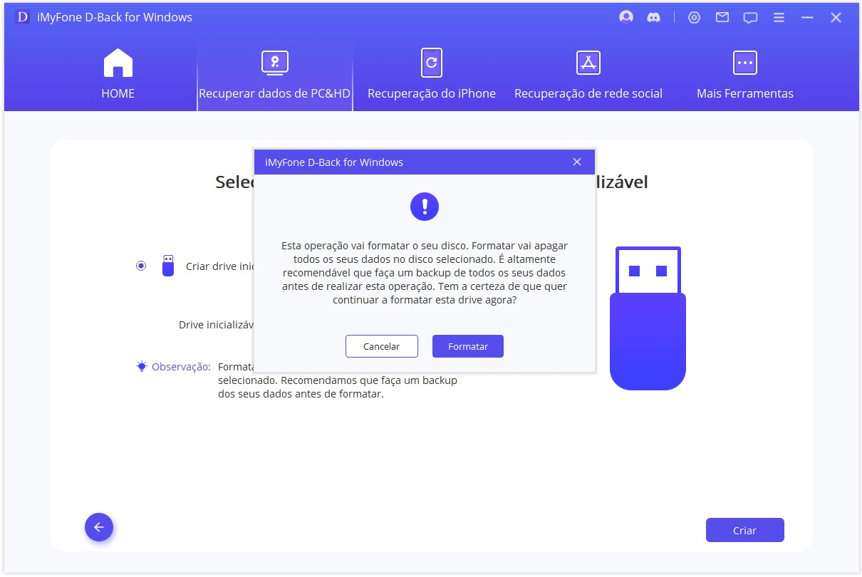 Formatação e recuperação de computador travado