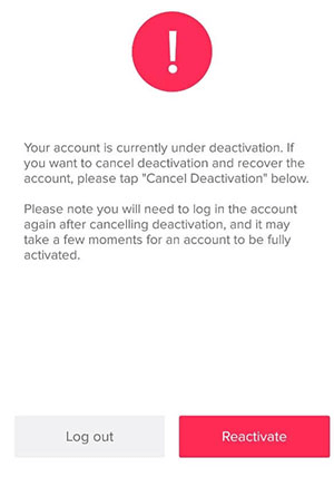 récupérer un compte TikTok supprimé