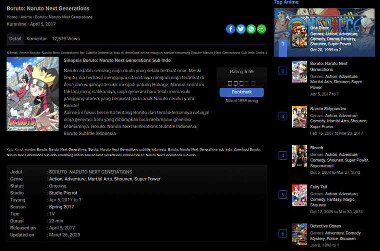 nonton anime naruto online di kuronime
