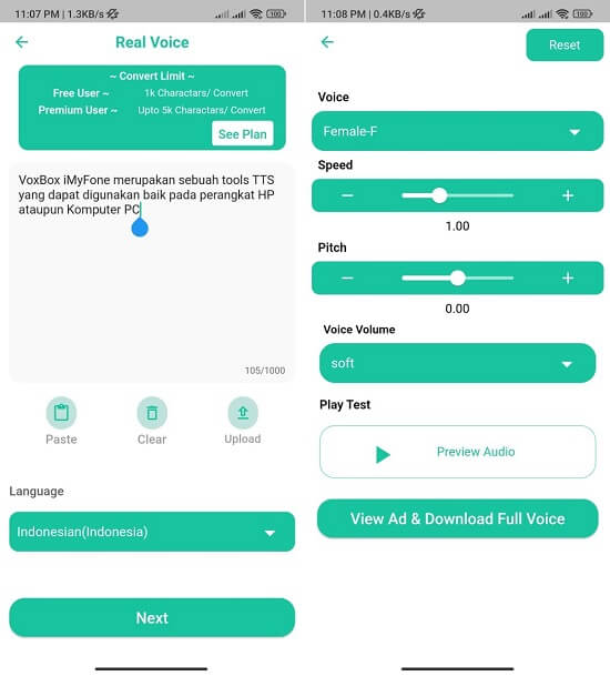 real voice text to speech app