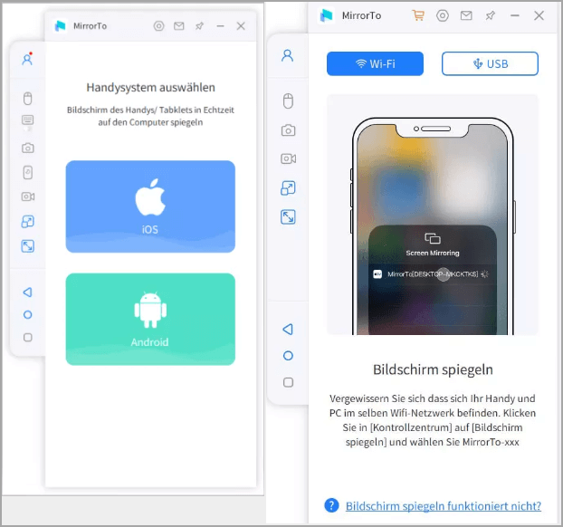 iOS-Geräte über Wi-Fi mit iMyFone MirrorTo auf den PC spiegeln