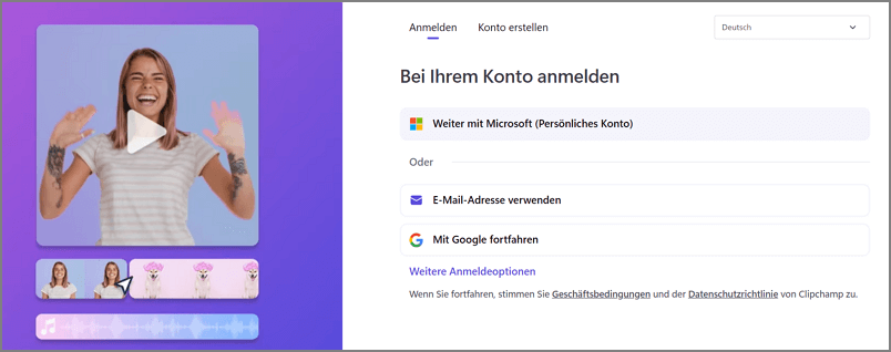 schlechte Videoqualität verbessern mit Clipchamp