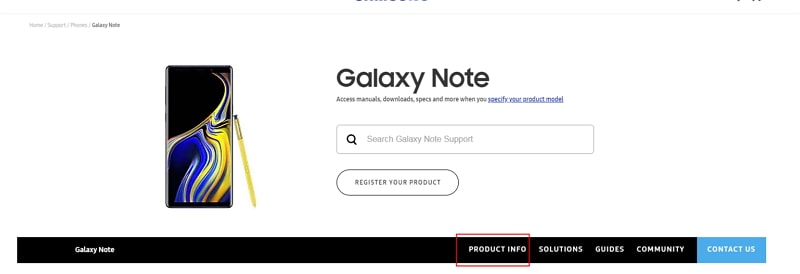 klicken Sie auf Produktinfo