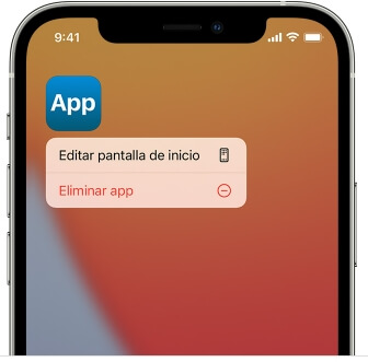eliminar apps en iPhone de pantalla negra