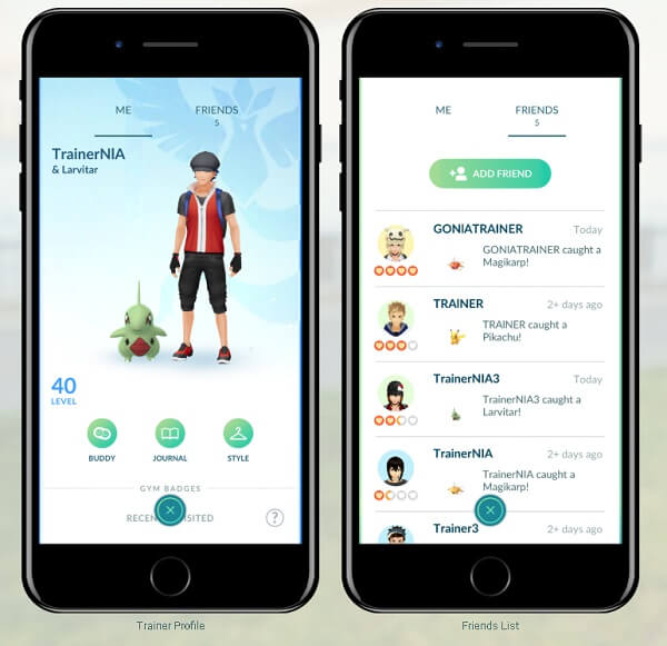 añadir amigo en Pokémon go