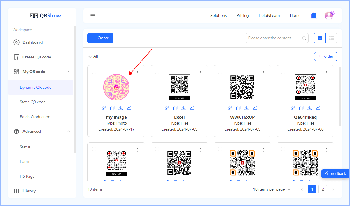 my created qr code