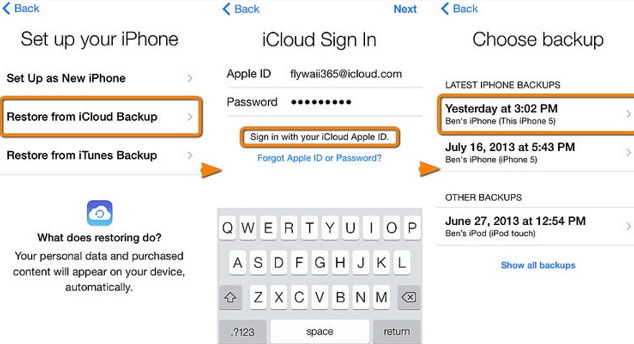 endurheimta iphone úr icloud afriti