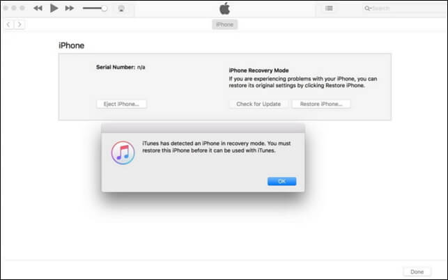 endurheimta iPhone með iTunes