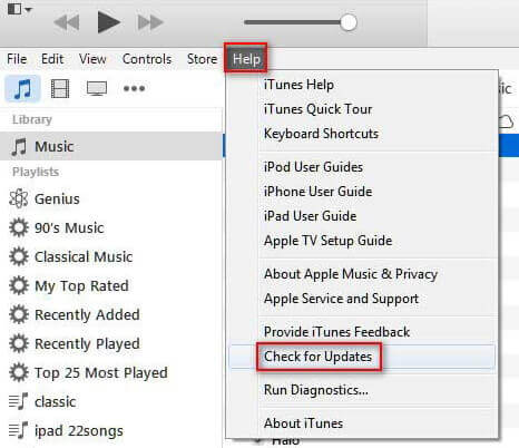 uppfærðu iTunes í Windows