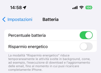 Disattivare la modalità a basso consumo
