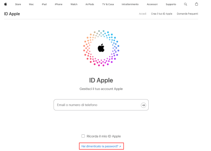 trova l'ID Apple