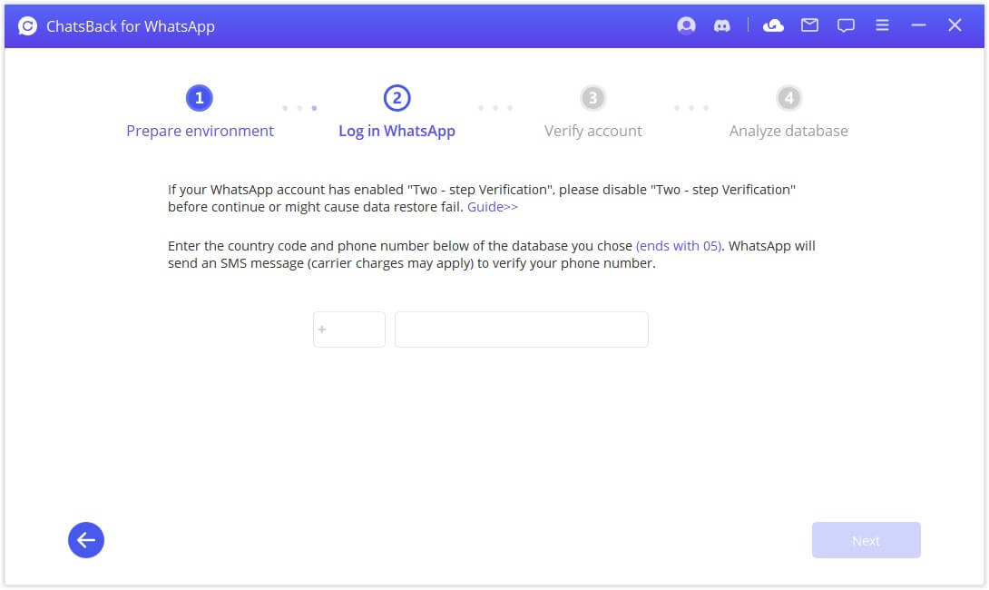 Verifica dell'account WhatsApp