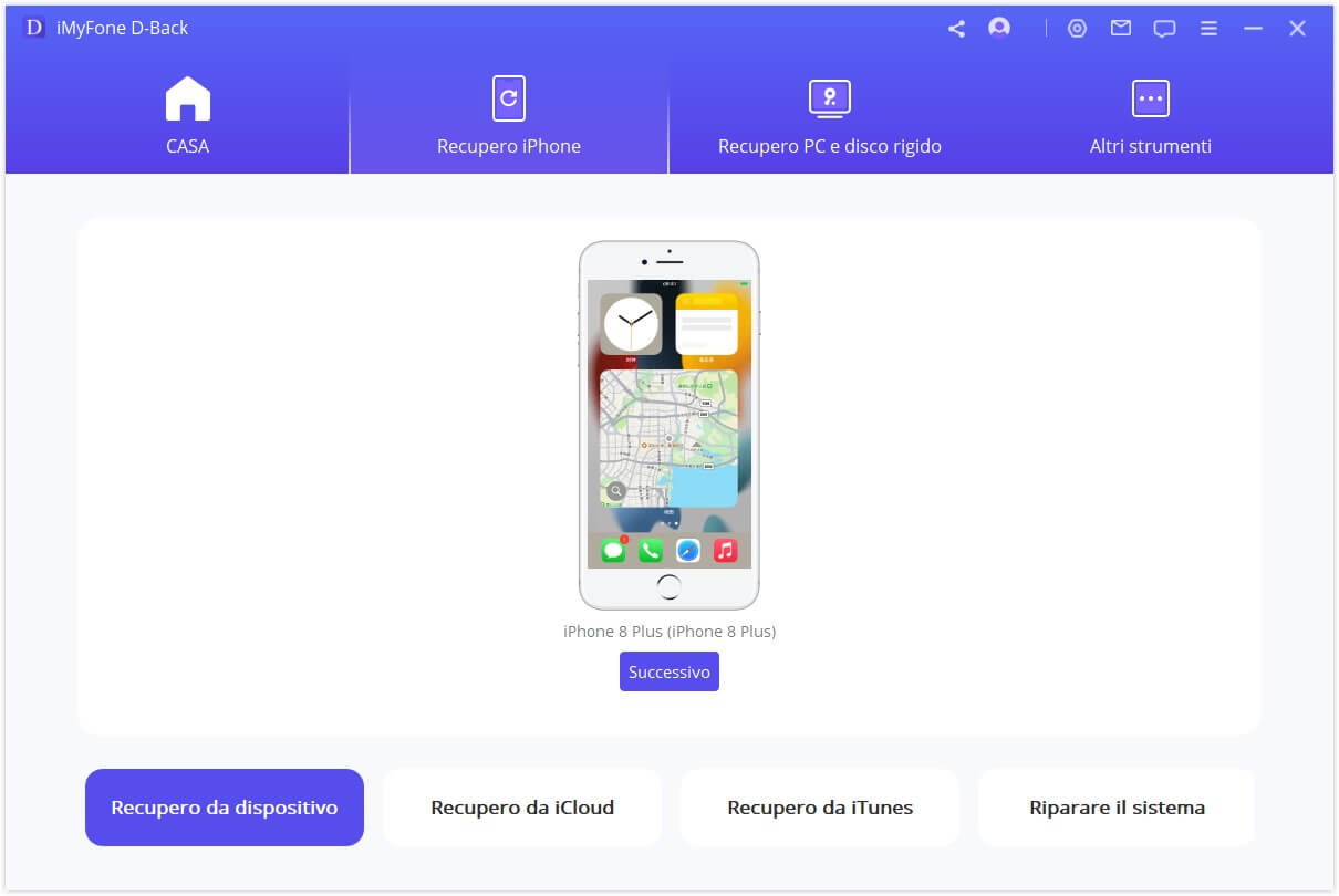 Recupero dal dispositivo iOS