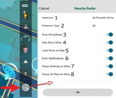 Pokémon GO juks shiny-skanner