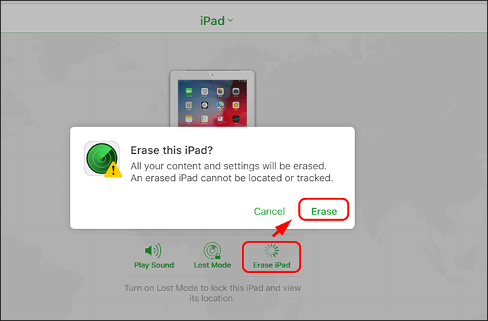 Slette iPad på iCloud.com