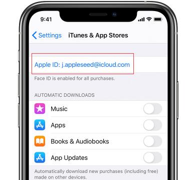 在應用商店檢查Apple ID